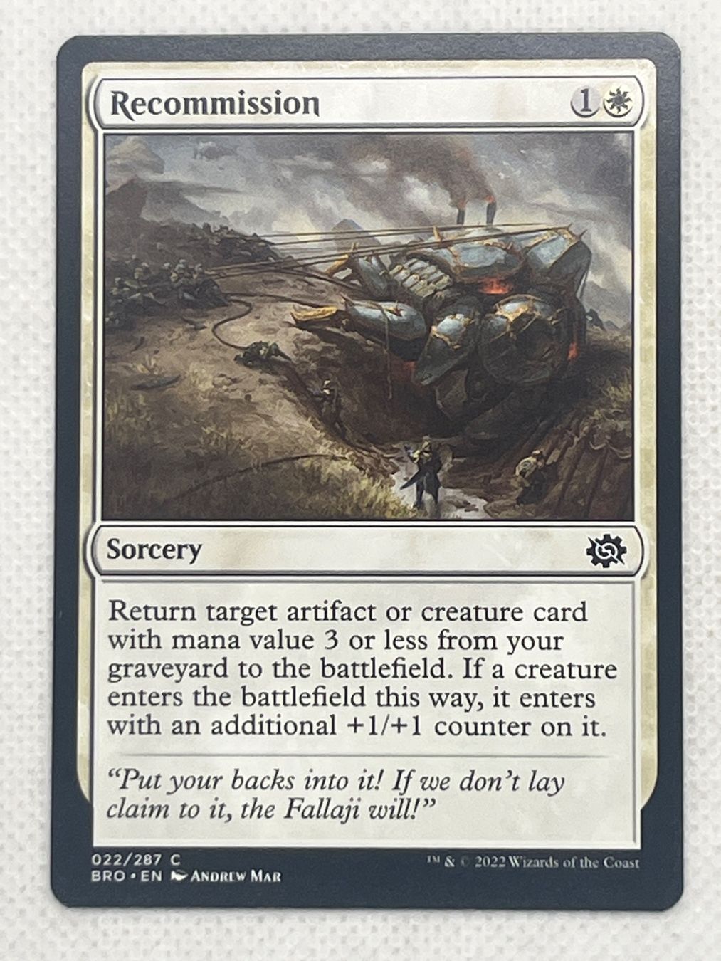 Magic The Gathering Carte collezionabili: MTG Recommission BRO 22 Common – Usato da Hinterkappelen venduto da Kim1992