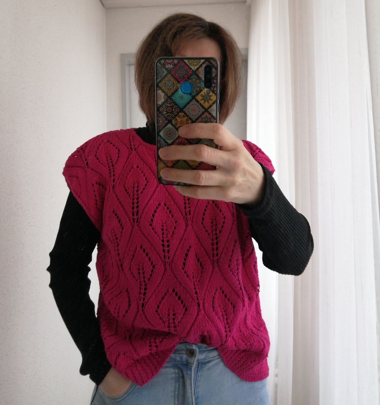 Pulls & Sweat-shirts: Pullover, durchbrochener Pullunder Handstricken – Neuf (Voir description) à Buchrain par nat_pl5p 2