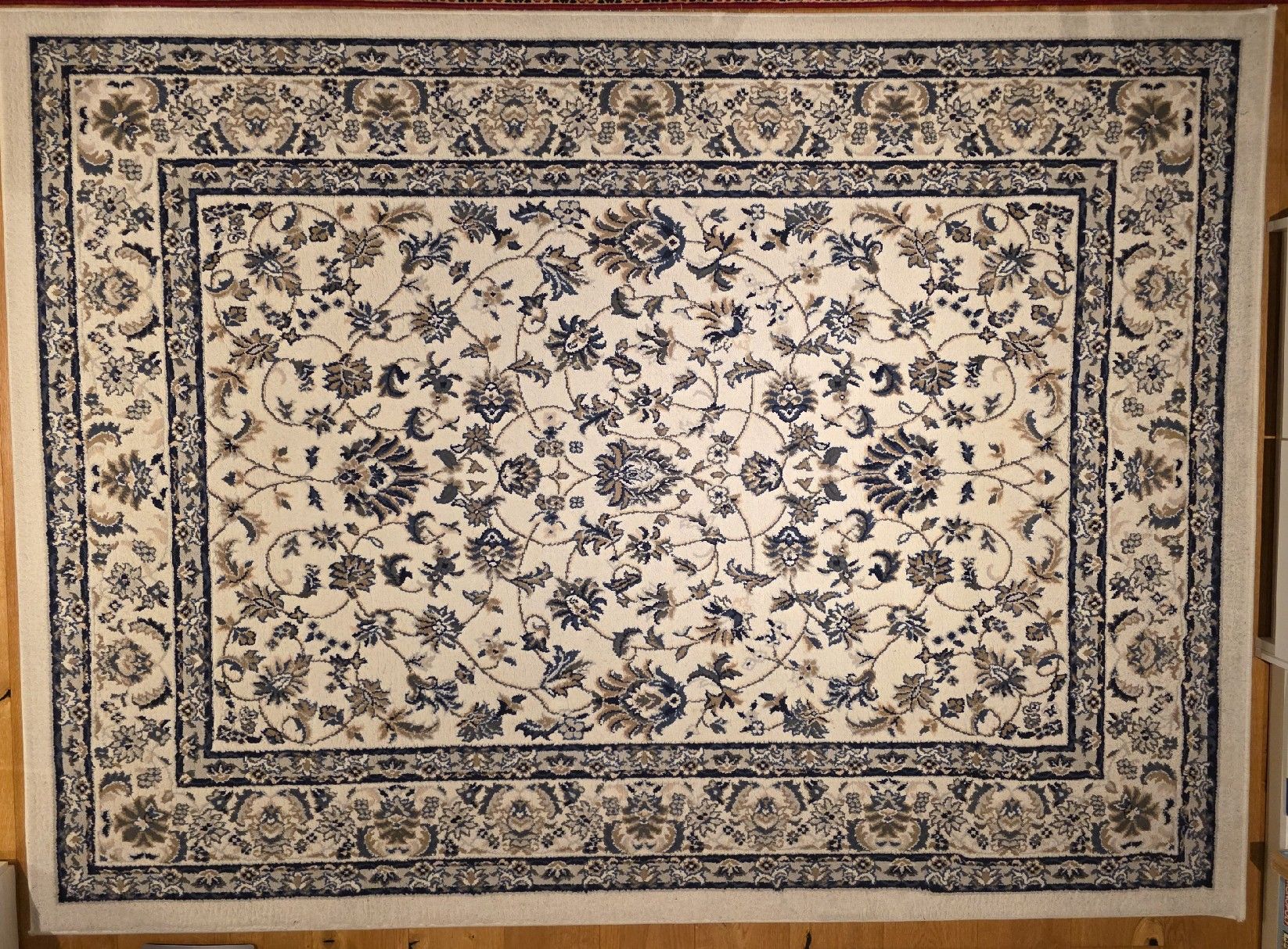 Schöner IKEA Teppich VALLÖBY 170x230 cm, Creme/Blau (Gebraucht) in Lyss für CHF 4 – nur Abholung auf Ricardo kaufen