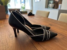 Elegante Nannuot Pumps, schwarz/weiss, Grösse 39 - Top!
