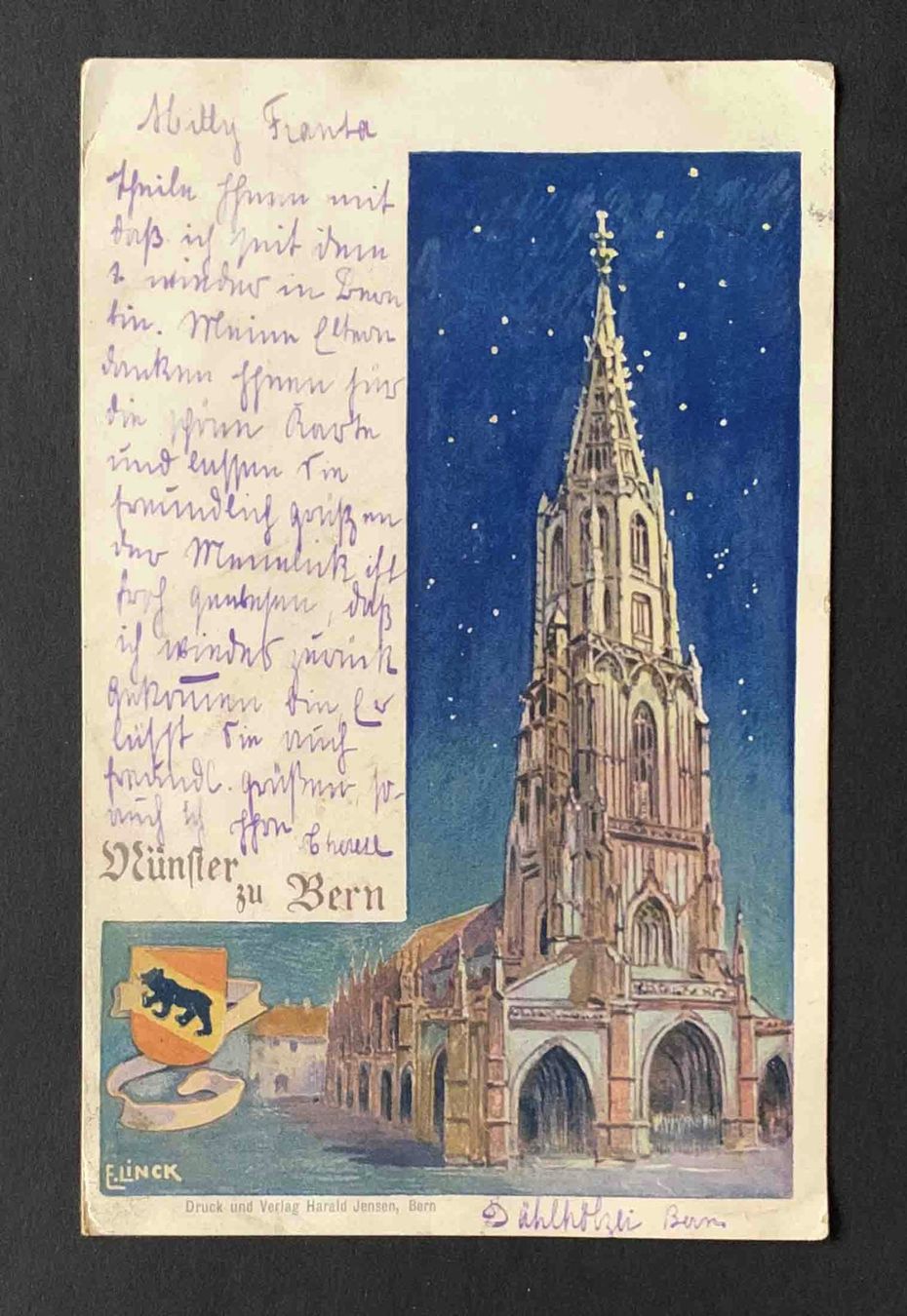 Cartoline postali: AK Münster zu Bern – Usato da Goldau venduto da artelier1