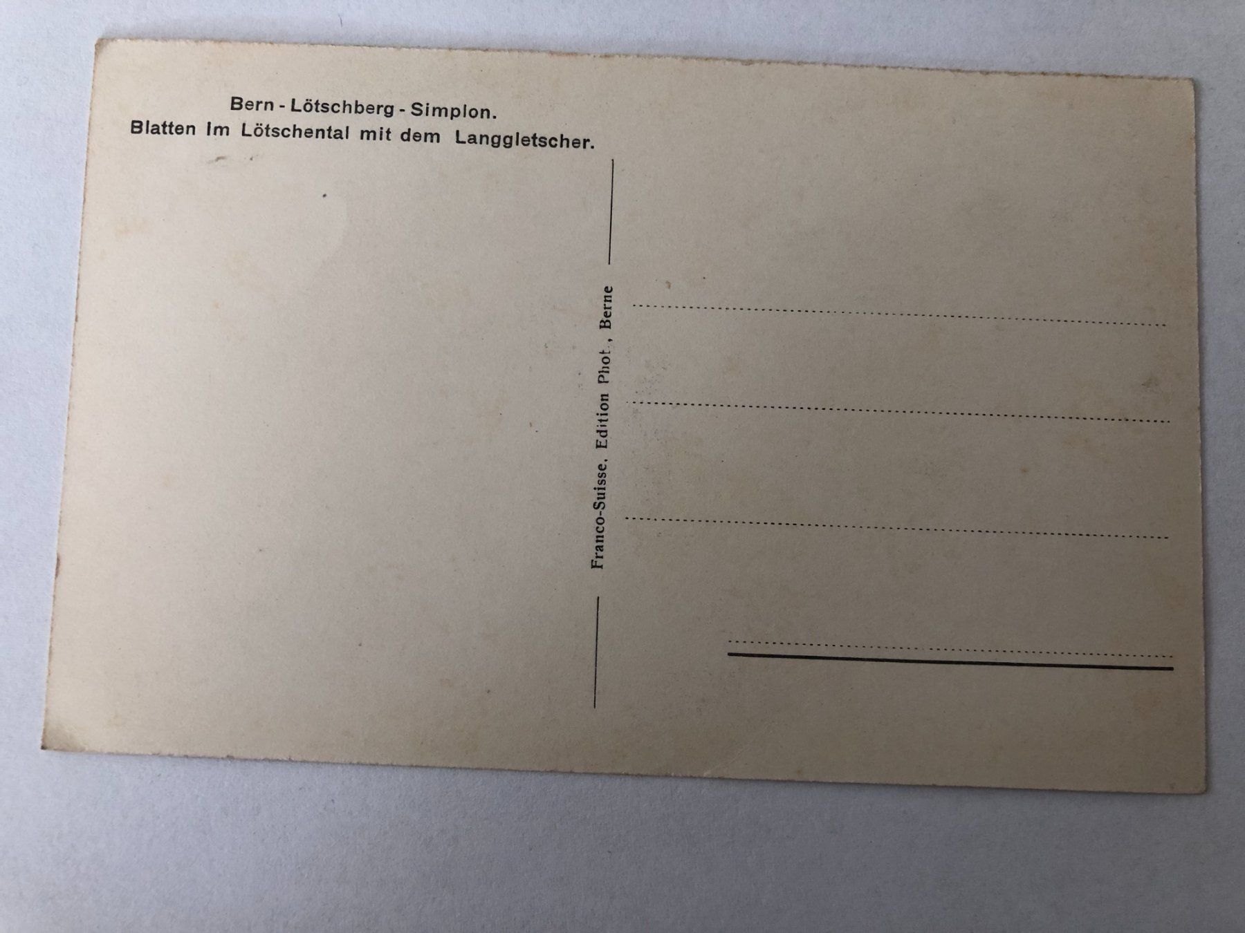 Cartes postales: Blatten im Lötschental mit dem Langgletscher – D'occasion à Pfäffikon ZH par Waltoversand 1