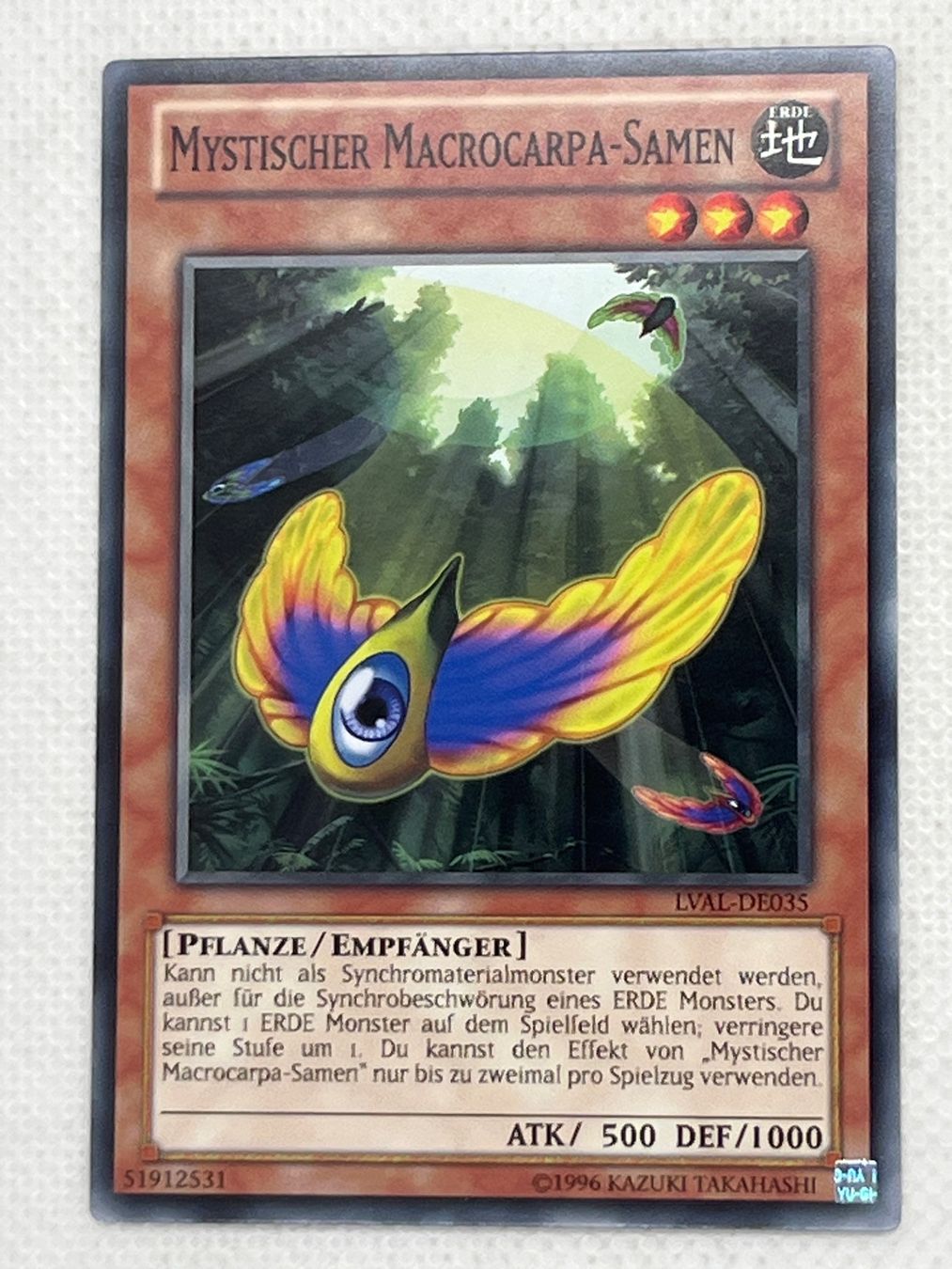 Yugioh Carte collezionabili: Yu-Gi-Oh! Mystischer Macrocarpa-Samen LVAL-DE035 Deutsch Com – Usato da Hinterkappelen venduto da Kim1992