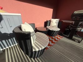 Balkon-Lounge / Rattan-Sitzgruppe