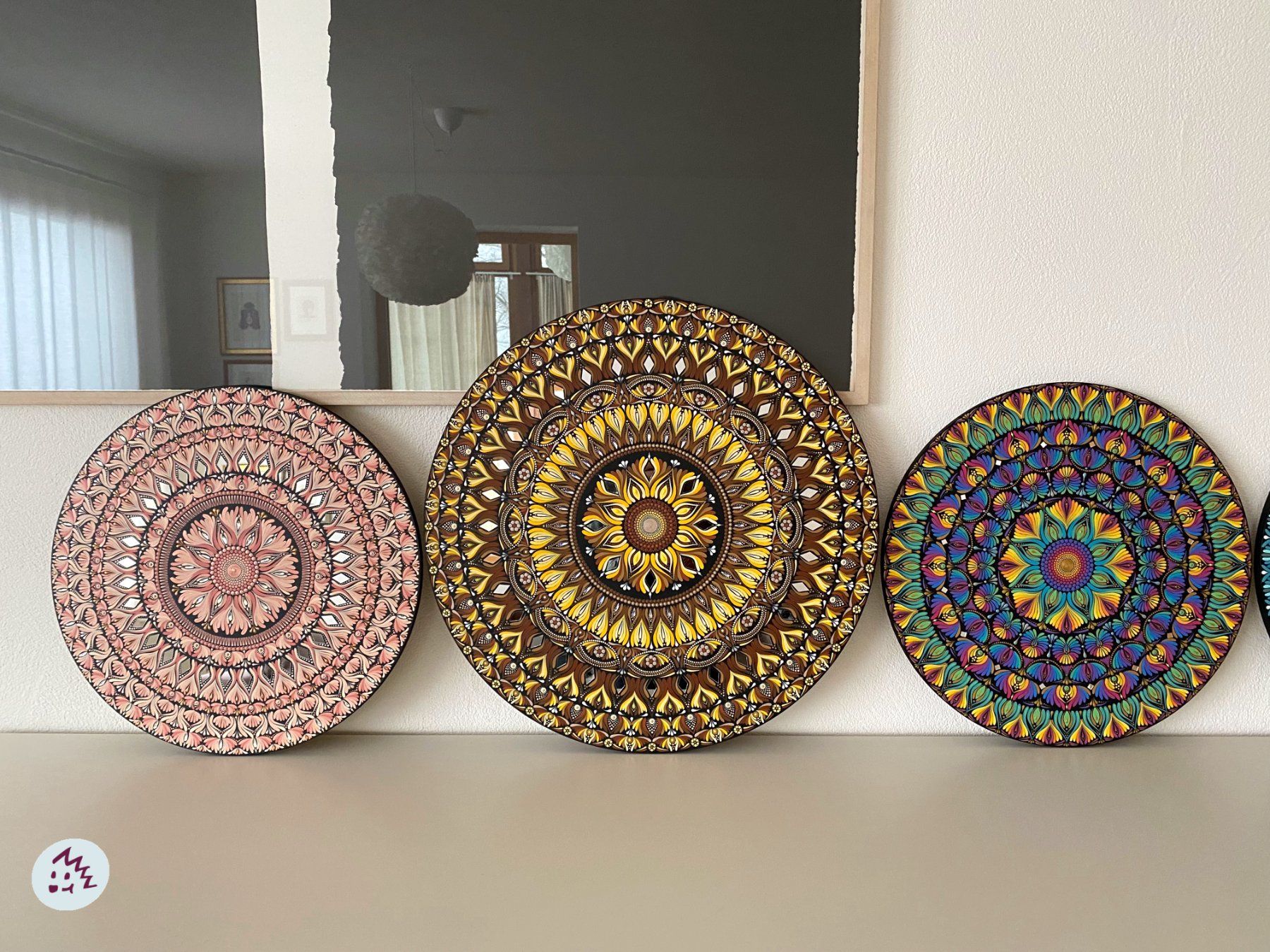 Dipinti: Mandala auf Holz, Mandala Bild, Gemälde, Geschenk, Kunst – Nuovo e nell'imballaggio originale da Fanas venduto da Omibia 7