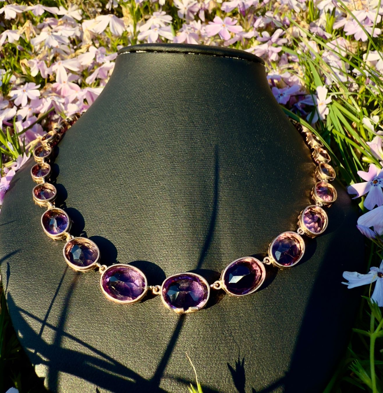Catenine: Amethyst-Rivière Halskette in Roségold – Usato da Embrach venduto da estzeh1 6