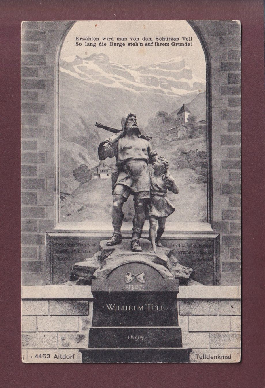 Cartoline postali: ALTDORF - Telldenkmal – Usato da Pully venduto da nicecards