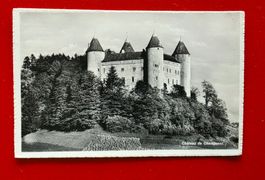 AK CHATEAU CHAMPVENT VAUD FELDPOST ZOLL RHEINHAFEN BASEL