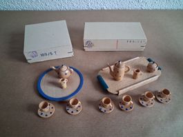 DDR Holz Kaffee & Tee Service 6 Pers. fürs Puppenhaus