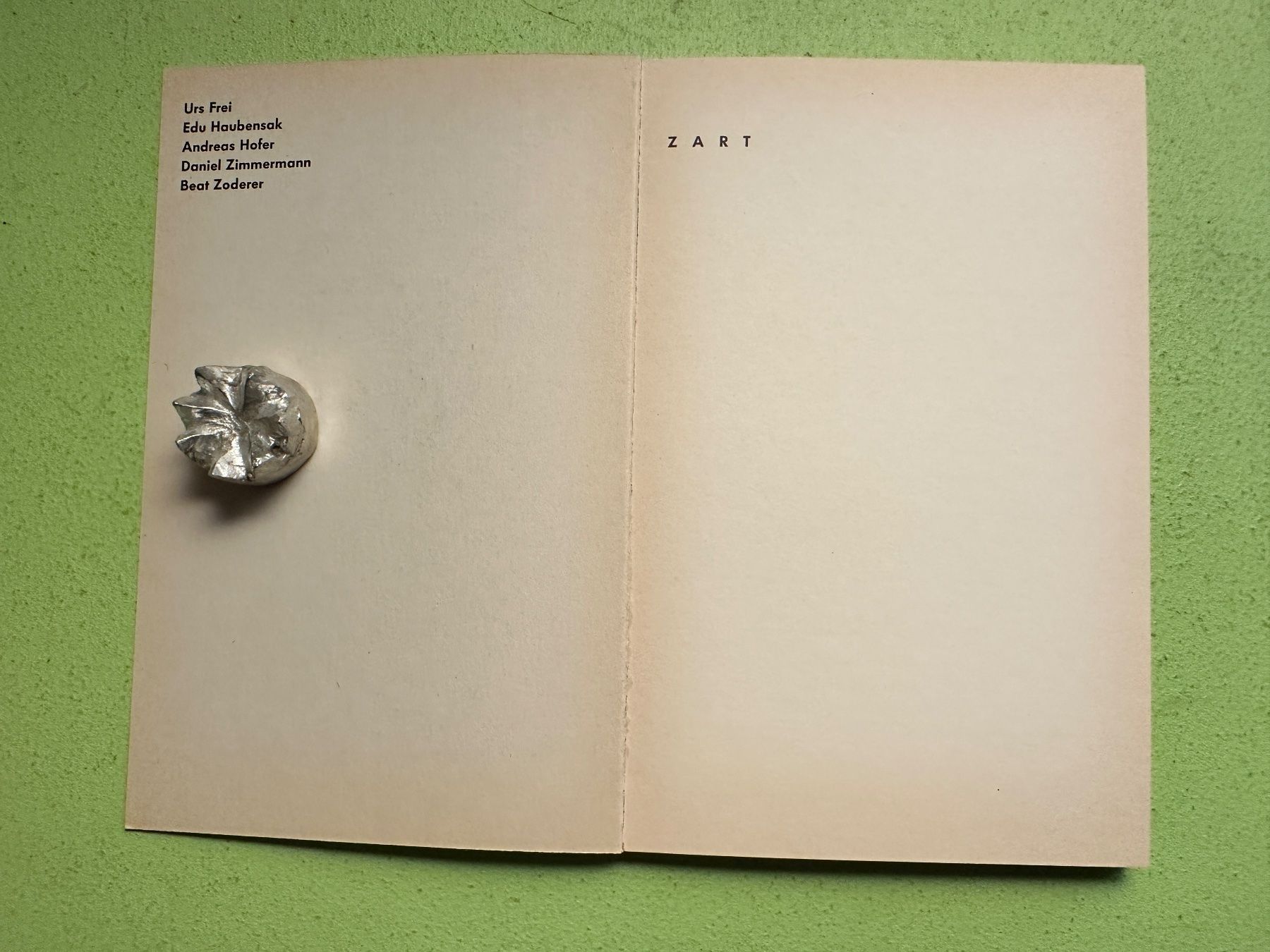 Libri: Urs Stahel: Zart. – Usato da Zürich venduto da allp 1