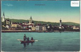 Rorschach - Generalansicht mit Ruderboot - Litho