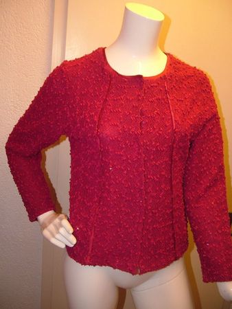 Strickjacke von Sommermann, Gr. M, fuchsia, Bouclé %%