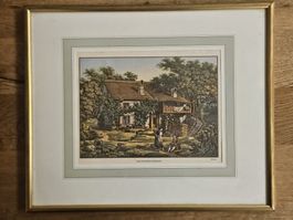 Lithografie P. Birmann – Haus im Kanton Baselland