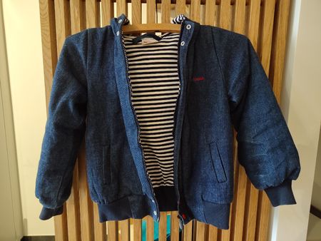L'asticot Hooded Jacket Striped Organic Cotton 4 Years
