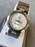 ZIRCON STAR CERAMICS swiss made Elegante Damenuhr 32mm
