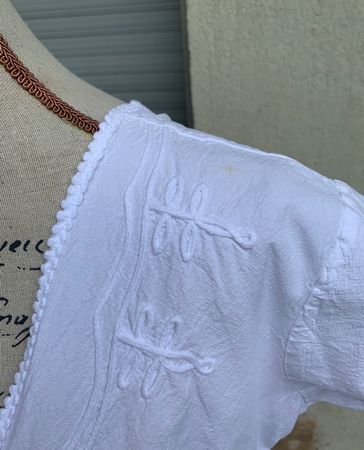 Superbe robe classique LA COTONIÈRE blanc100%coton t.6 XL