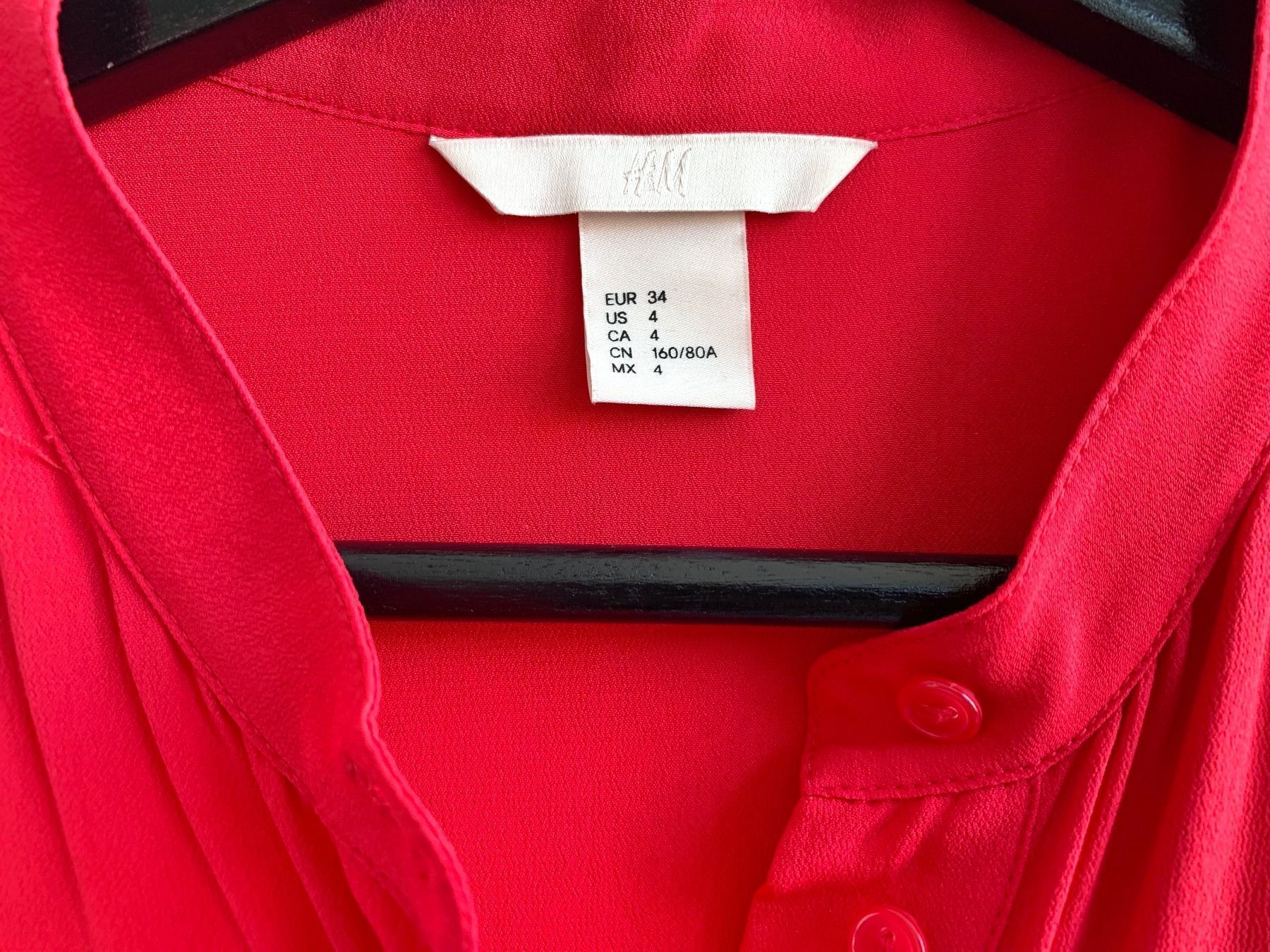 H&M Vestiti: Schön fallendes, rotes Blusenkleid von H&M – Usato da Bern venduto da Fraeuleinhonig 1