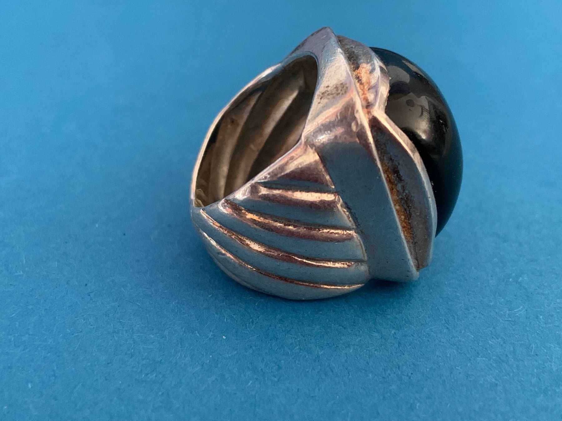 Ringe: Silberring ONYX CARRÉ (54) – Gebraucht aus Dittingen von Bijoubelle 2