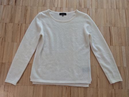 Pullover Zwillingsherz Kaschmir weiss Grösse XS