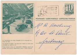 SBB Dienstpostkarte mit Oldtimern im Lokalrayon von FRIBOURG