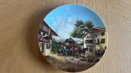 Porzellan Sammelteller Ankunft der Postkutsche 1986