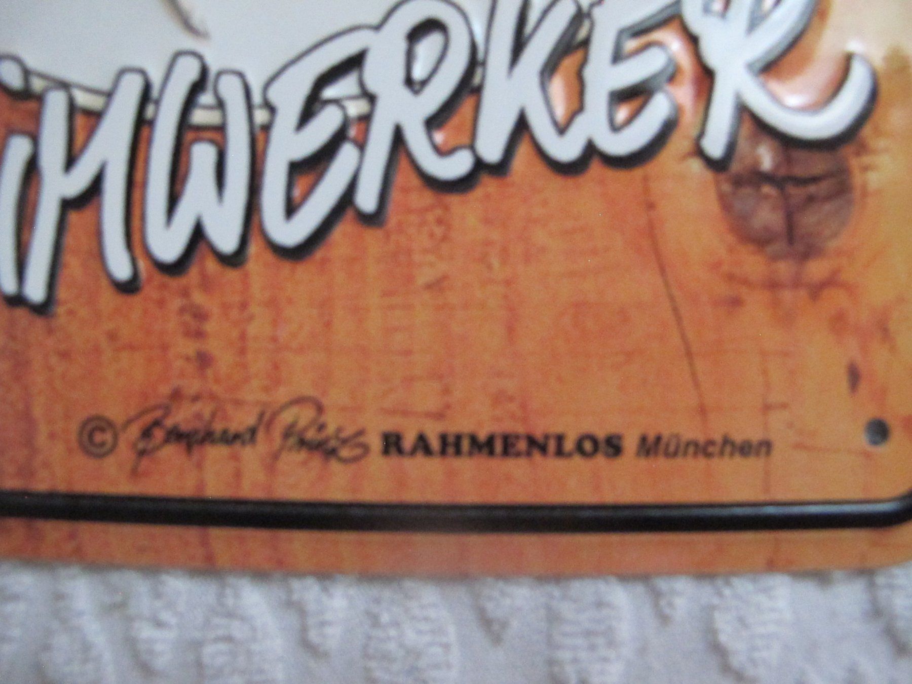 Insegne: Blechschild "Vorsicht Heimwerker – Nuovo (secondo la descrizione) da Löhningen venduto da Chimae67 3