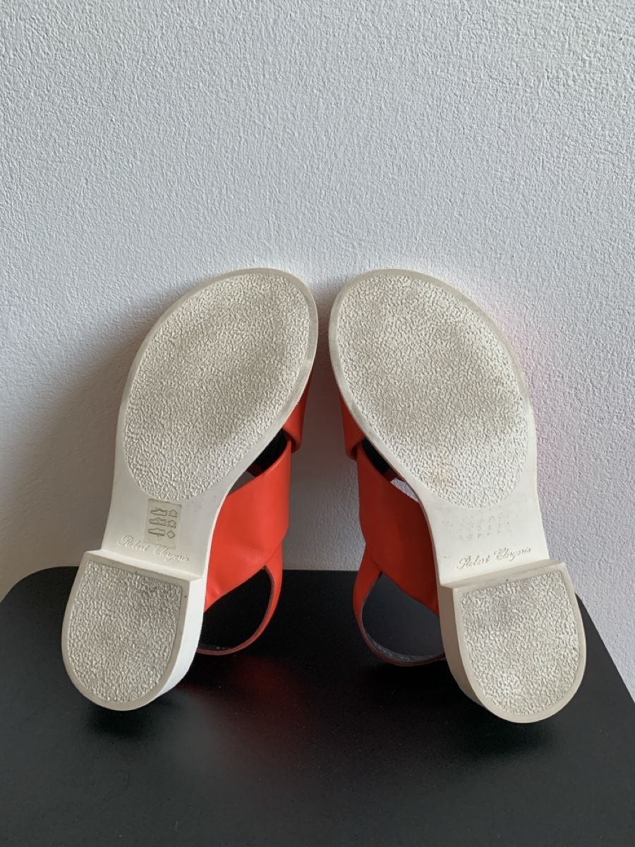 Chaussures femmes: ROBERT CLERGERIE: Exklusive rote Leder-Sandale, 37 – Neuf (Voir description) à Luzern par designluzern 5