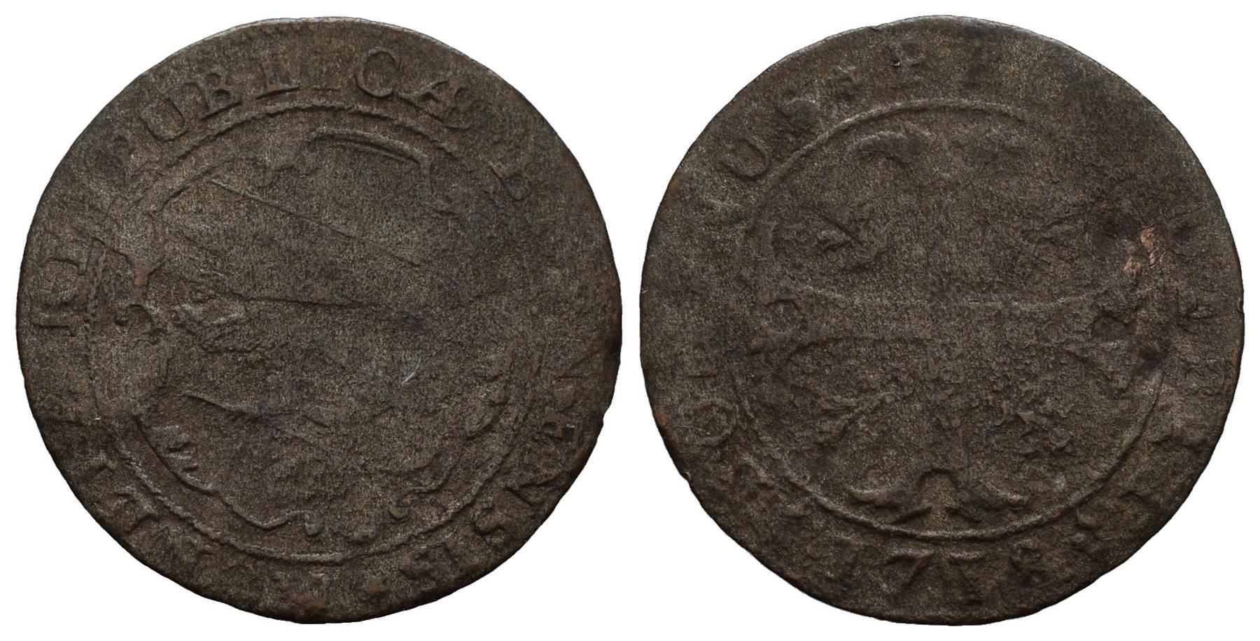 Alle Münzen: Bern Halbbatzen 1718  /2145/ – Gebraucht aus Trimbach von Solothurn1