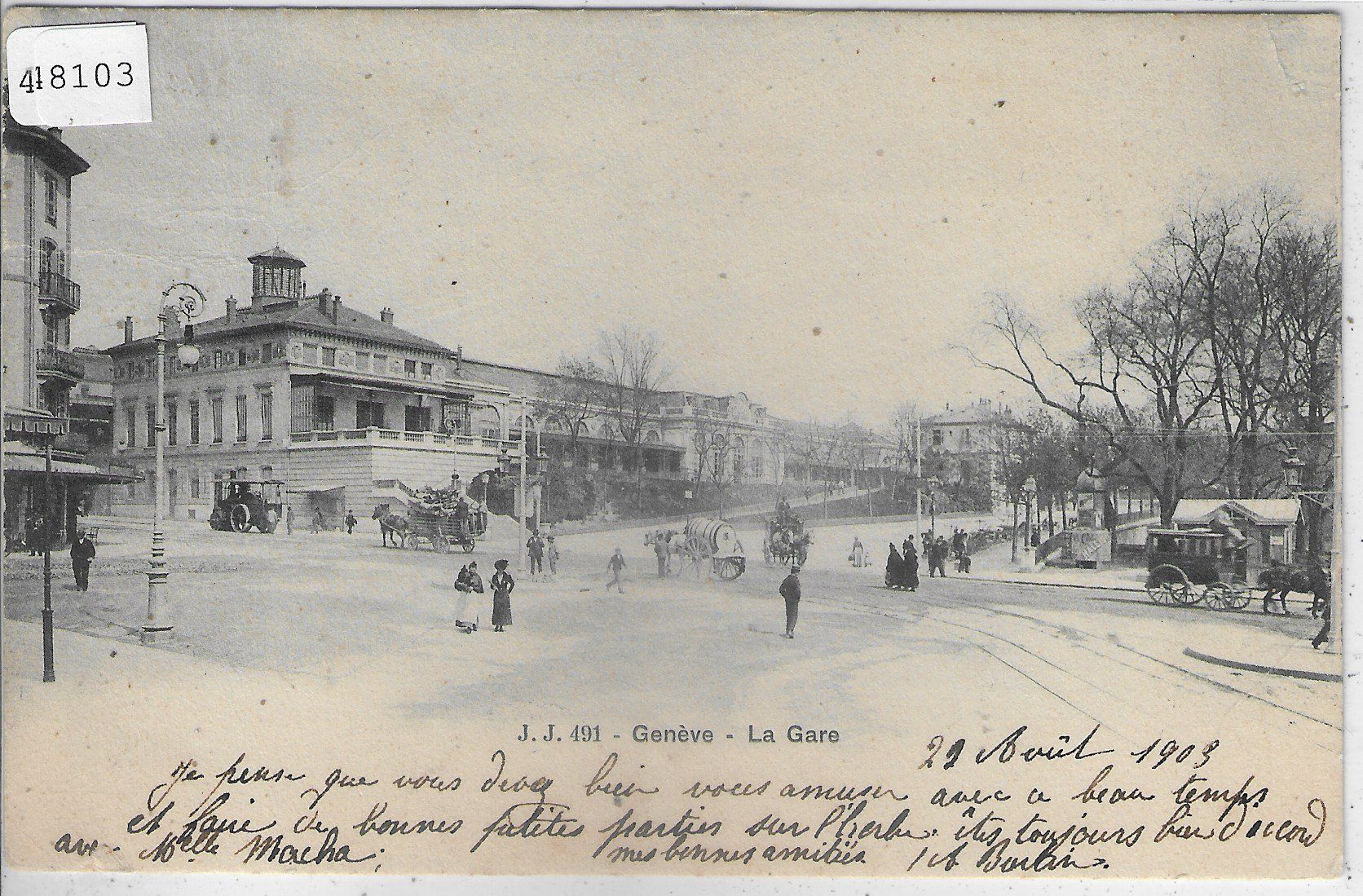 Cartoline postali: Geneve - La Gare - animee – Difettoso da Ettingen venduto da Kartenplanet