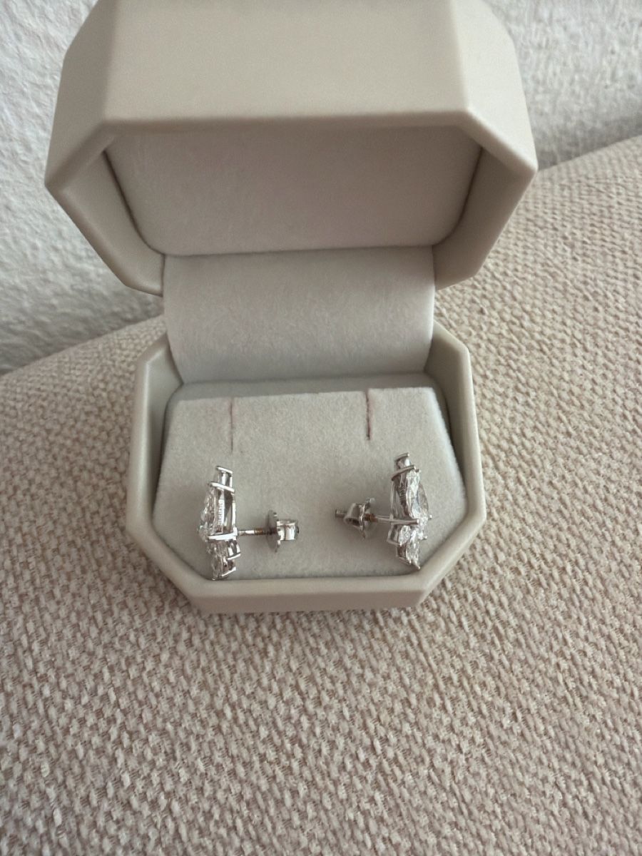 Orecchini pendenti & Orecchini a lobo: White Gold Earrings with Diamond – Nuovo (secondo la descrizione) da Zürich venduto da Pandainlondon 2