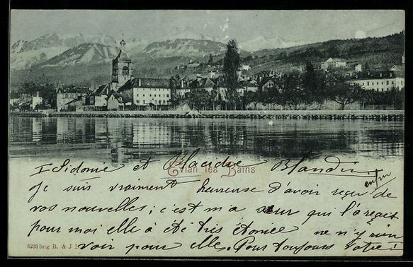 Ansichtskarten: Mondschein-AK Yverdon-les-Bains, Uferans – Gebraucht aus Berlin von bartko-reher