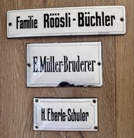 3 alte Email-Schilder Emailschild Email Schild Doppel-Namen