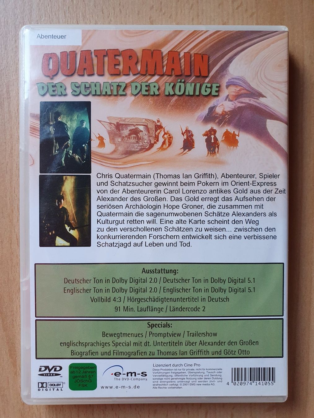 Tutti i DVDs: DVD - Quatermain der Schatz der Könige – Usato da St. Margarethen TG venduto da Schachmatt 1