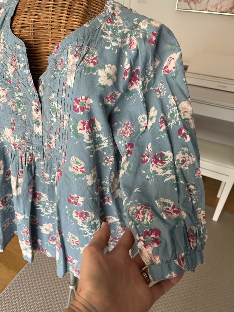 Camicette: Blusentunika mit Blumenprint, Baumwolle, ca. 44 – Usato da Solothurn venduto da Bobesch08 2