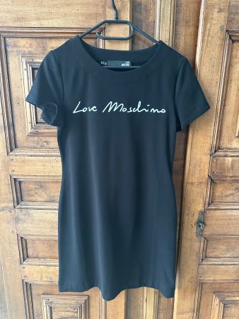 Orig. Love Moschino Kleid, schwarz mit Print, Gr. 36, neu