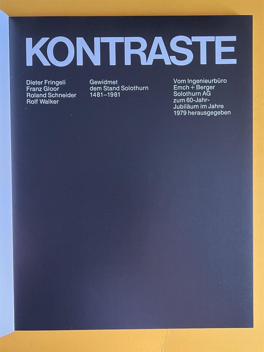 Libri: Fotobuch Kontraste – Usato da Adliswil venduto da buch_und_kunst 2