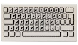 Lego Fliesse mit Computer Tastatur (3069pb0030)weiss