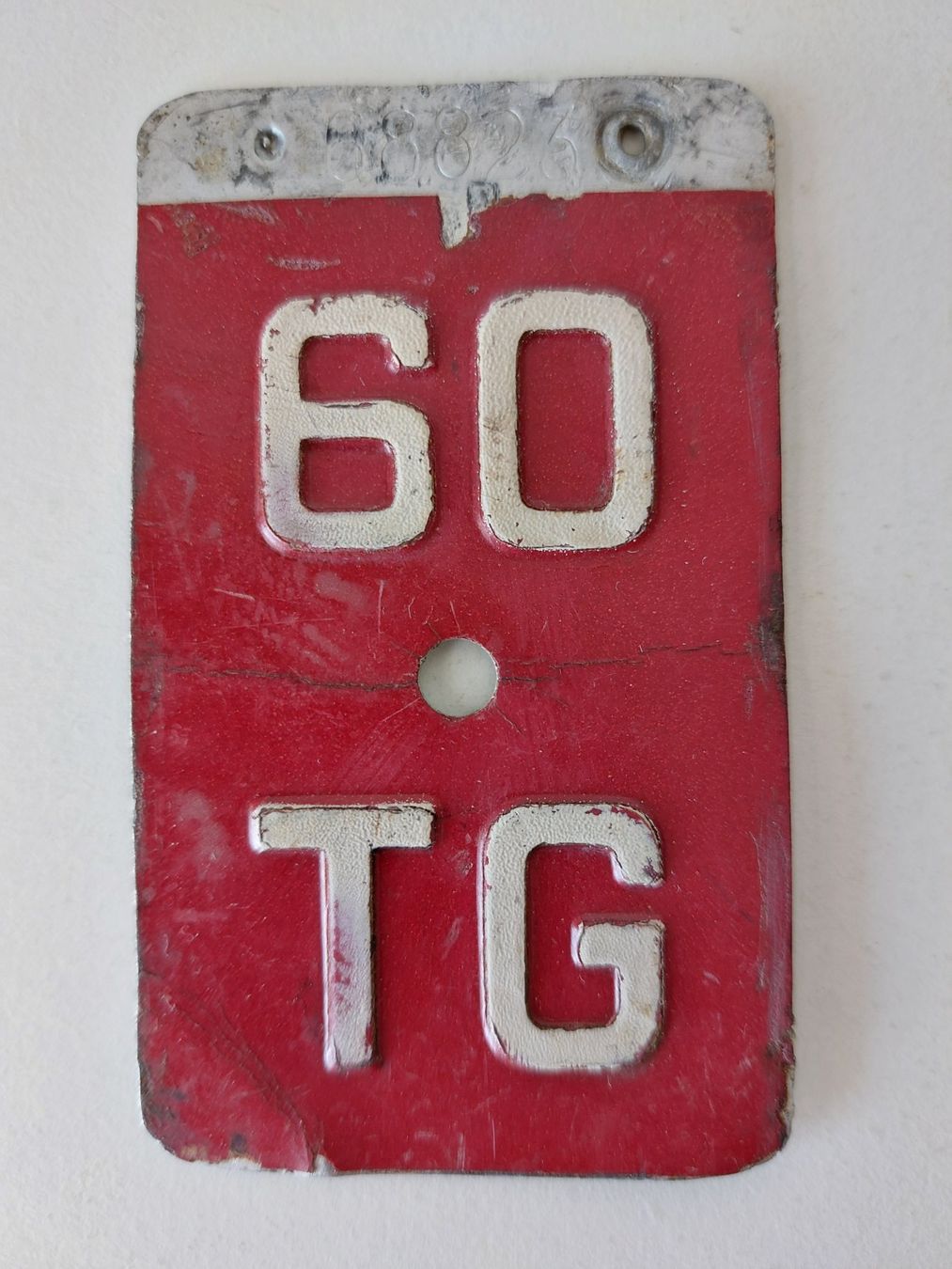 Sachs Schilder: Velonummer TG 60 plaque Velo – Gebraucht aus Schenkon von Uhu007