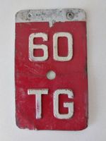 Velonummer TG 60 plaque Velo