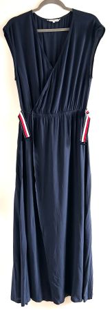 Luftiges, langes, blaues Tommy Hilfiger Wickel- Sommerkleid