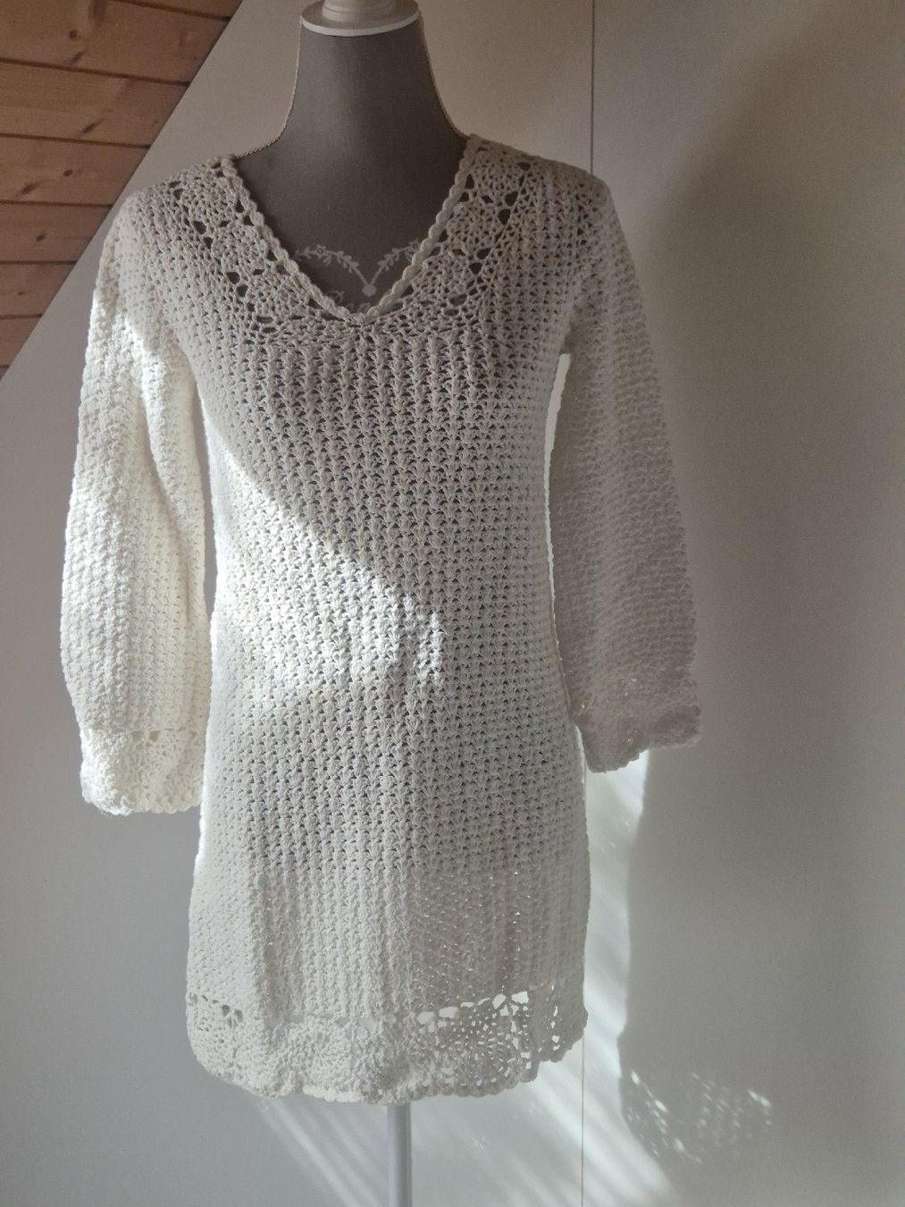 Mango Kleider: Mango Häkelkleid weiss Grösse M Baumwolle – Neu (gemäss Beschreibung) aus Zürich von Drago670 3