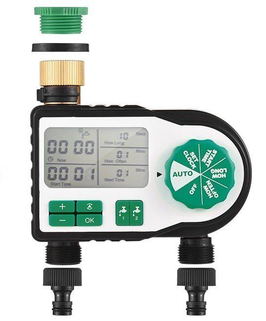 Rubinetteria: Digitaler automatischer Bewässerungs timer mit 2 anschlüsse – Nuovo e nell'imballaggio originale da Uerkheim venduto da Kaufoption
