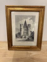 Bild Spalentor Basel Goldrahmen 22x30 cm guter Zustand