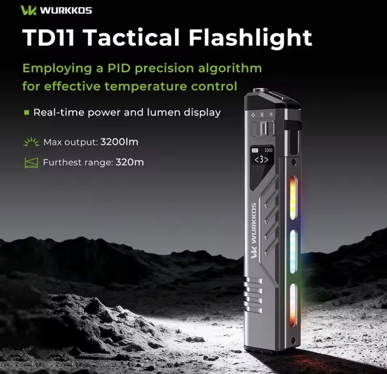 Wurkkos DL46 Duikzaklamp, 20.000 lumen, 6500 K bereik 608 m, waterdicht, met 30.000 mAh USB-C-aansluiting, 6 x XHP50B, superheldere duiklamp