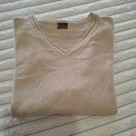 KENzo Pull Col V Vintage - Beige - Taille S