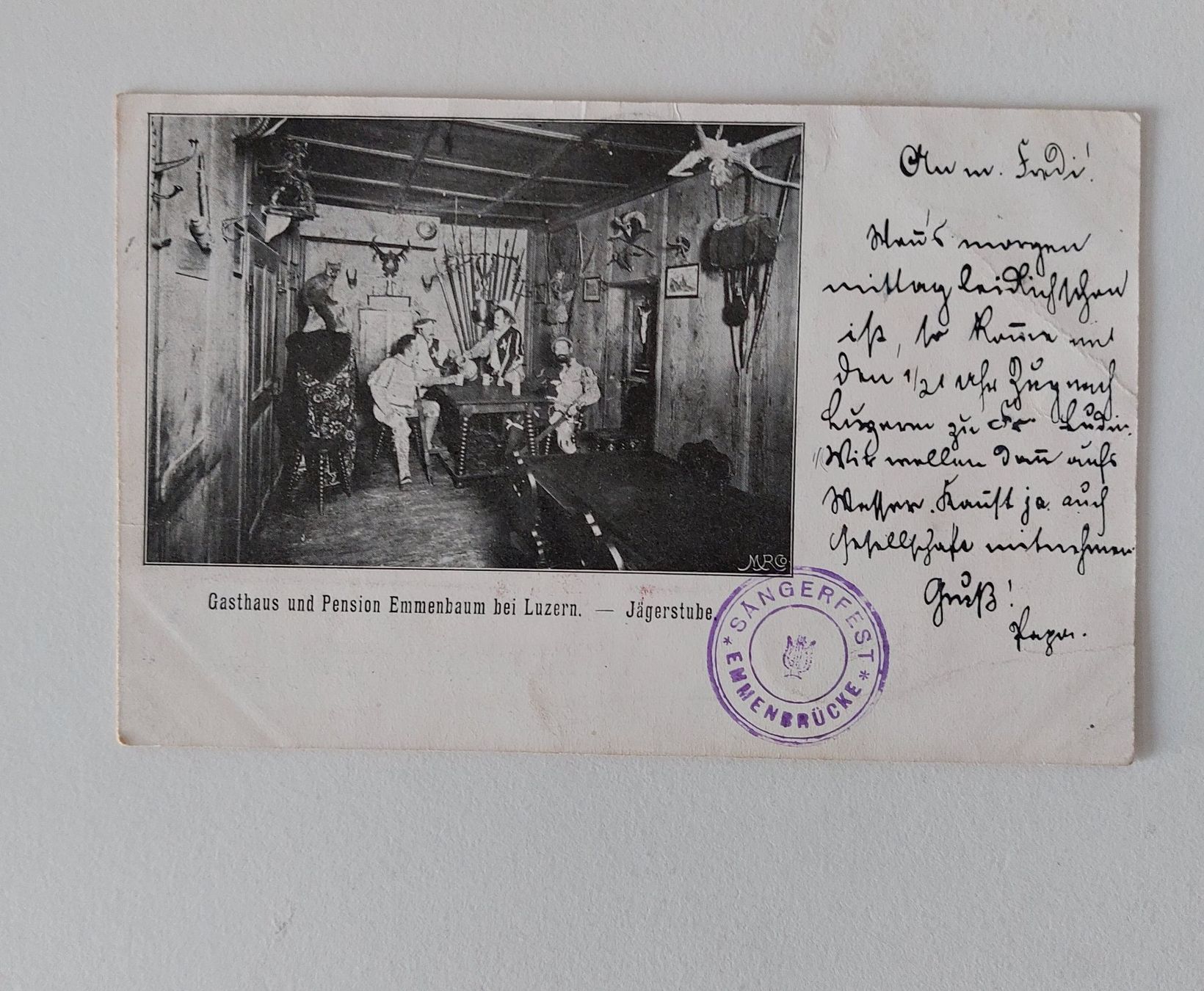Cartoline postali: AK Ansichtskarten Gasthaus Pension Emmenbaum in Emmenbrücke – Usato da Schenkon venduto da Uhu007