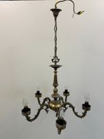 Antike Messing Hängelampe / Lampe mit 5 Leuchten