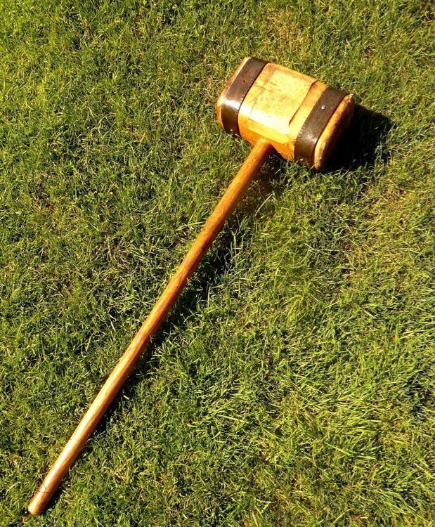 Mazo Madera H&G Holzschlegel 6kg - Con Hierro Plano, Diseño Robusto