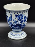 ROYAL Delft blaue Footed Vase Dutch Delftware 1970s Holland