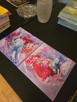 2 Originalgemälde auf Leinwand 30x30 cm, Unikat!!!